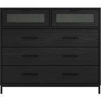 Edison 5 Drawer Chest, Matte Black