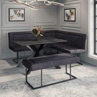 Indus Valley Apollo Dining Table Corner Bench Set