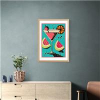 East End Prints Miami Cocktail Print by Jil White