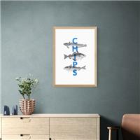 East End Prints Fish and Chips Print by Rocket Jack