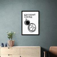 East End Prints Croissant Coffee Print by SimplyExtraJordanary