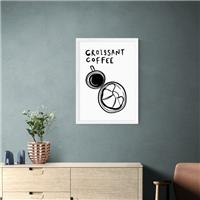East End Prints Croissant Coffee Print by SimplyExtraJordanary