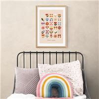 East End Prints Flower Garden Soft Pink Print by Kid of the Village