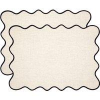 Set of 2 Scalloped Placemats