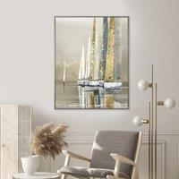 Golden Sails by Adelene Fletcher Framed Canvas