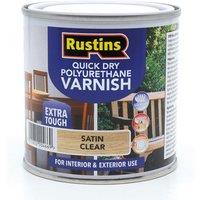 Rustins 250ml Clear Satin Poly Varnish