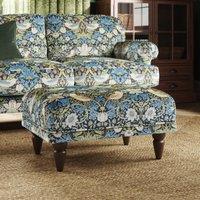 Jolene William Morris Strawberry Thief Print Velvet Footstool