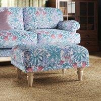 Jolene William Morris Woodland Weeds Print Velvet Footstool