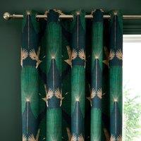 Luxe Crane Velour Eyelet Curtains