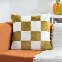 Heya Home Cozee Check Square Cushion