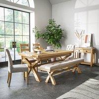 Normandy 6-8 Seater Cross Leg Extendable Dining Table