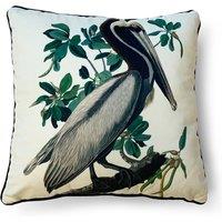 The Art Group John James Audubon Brown Pelican Velvet Square Cushion