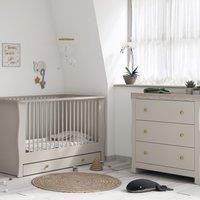 Little Acorns Celeste Cot Bed and 3 Drawer Chest Nursery Set