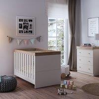 Little Acorns Burlington Cot Bed and 3 Drawer Chest Nursery Set