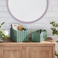 Heart and Soul Scallop Set of 2 Baskets