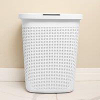 Addis White Rattan Laundry Hampers