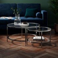 Sofia Glass Coffee Nest of Tables