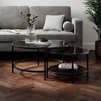 Sofia Glass Coffee Nest of Tables