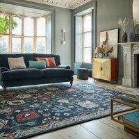 Farida Premium Hand-Knotted Floral Wool Rug