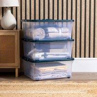 Wham Set of 3 Storage Boxes with Wheels & Lid