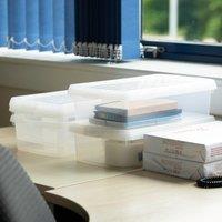 Wham Clip Pack of 4 Rectangle Storage Boxes With Lids