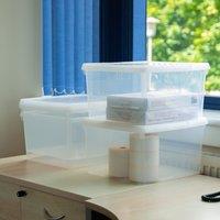 Wham Clip Pack of 4 Square Storage Boxes With Lids