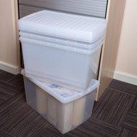 Wham Clip Pack of 4 Rectangle Storage Boxes With Lids