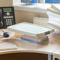 Wham Clip Pack of 4 Rectangle Storage Boxes With Lids