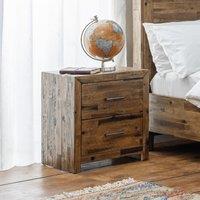 Hoxton 2 Drawer Bedside Table, Acacia