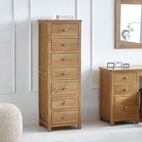 Jenkins 7 Drawer Narrow Chest, Oak