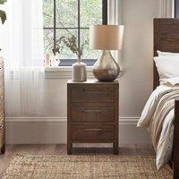 Homer 3 Drawer Bedside Table, Pine