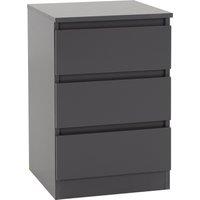 Walker 3 Drawer Bedside Table