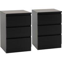 Set of 2 Walker 3 Drawer Bedside Tables