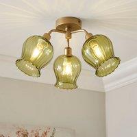 Peony 3 Light Semi Flush Ceiling Light