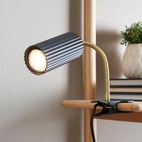 Georgi Industrial Ribbed Adjustable Clip On Table Lamp