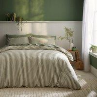 Portloe Stripe Cotton Duvet Cover & Pillowcase Set