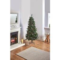 6ft Slim New Jersey Spruce Christmas Tree with Pine Cones & Berries