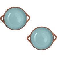 Set of 2 Dexam Sintra Small Glazed Terracotta Tapas Dishes