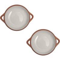 Set of 2 Dexam Sintra Small Glazed Terracotta Tapas Dishes