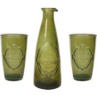 Dexam Sintra Recycled Glass Caraffe and 2 Tumbler Set