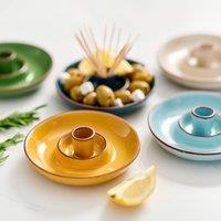 Dexam Sintra Glazed Terracotta Olive Dish