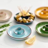 Dexam Sintra Glazed Terracotta Olive Dish