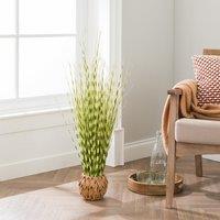 Artificial Zebra Grass in Woven Pot