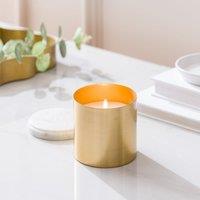 Brushed Gold Floral Honey Candle