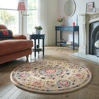 Hani Floral Wool Round Rug