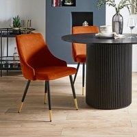 Ariana Set of 2 Dining Chairs, Velvet