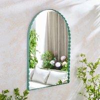 Scalloped Arched Indoor Outdoor Wall Mirror