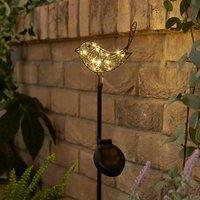 15 LED Solar Metal Bird Stake Light