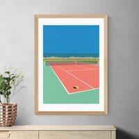 East End Prints Tennis Court In The Desert Print by Rosi Feist