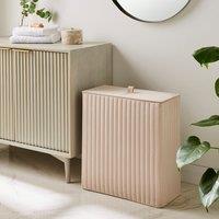 Modern Luxe Ribbed Velvet Slimline Laundry Basket